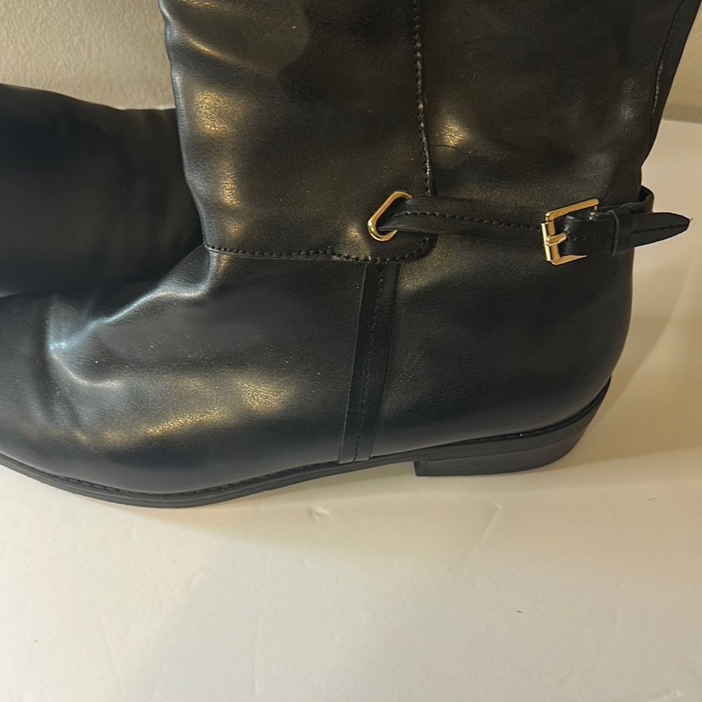 Black and Brown Leather Riding Boots - Picture 5 of 9